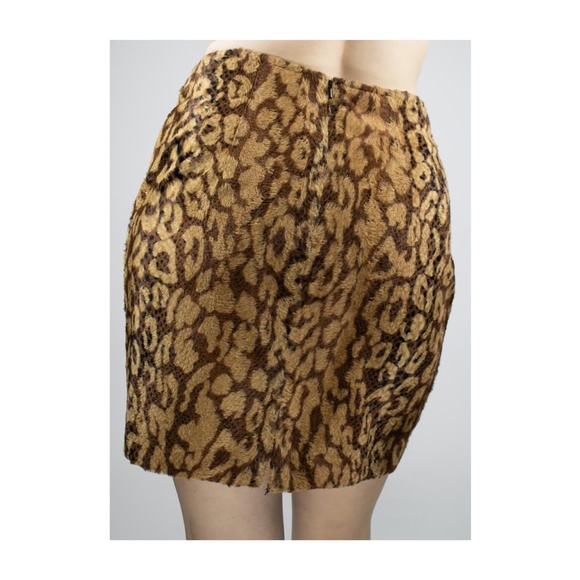 Vintage 90’s Leopard | Cheetah Print Faux Fur Mini - Picture 3 of 4